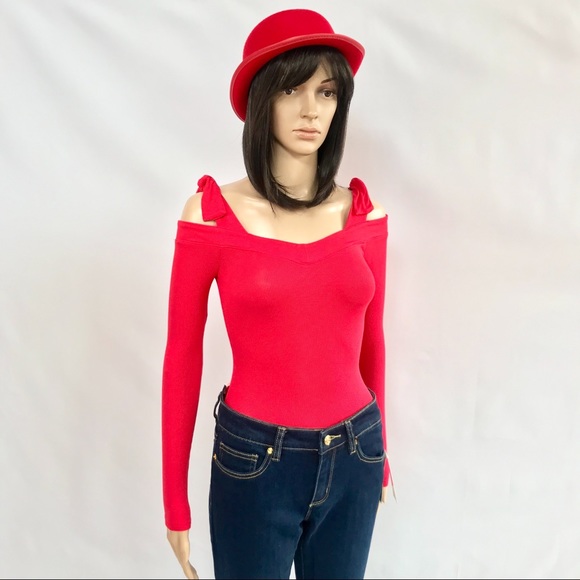 🔥NWT Express Vibrant Red Leotard / Bodysuit - Picture 6 of 8